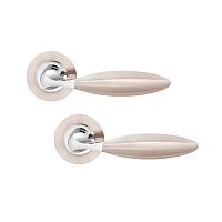 Ручки на розеті MVM Z-1333 (T2-E3) SN/CP матовий нікель/полірований хром